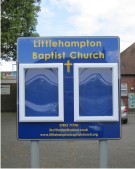 Littlehampton Baptist Church Notice Board on Posts